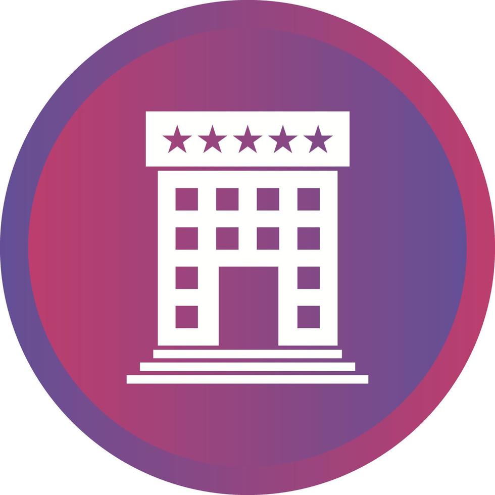 mooi vijf ster hotel vector glyph icoon