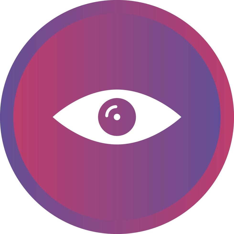 mooi oog glyph vector icoon