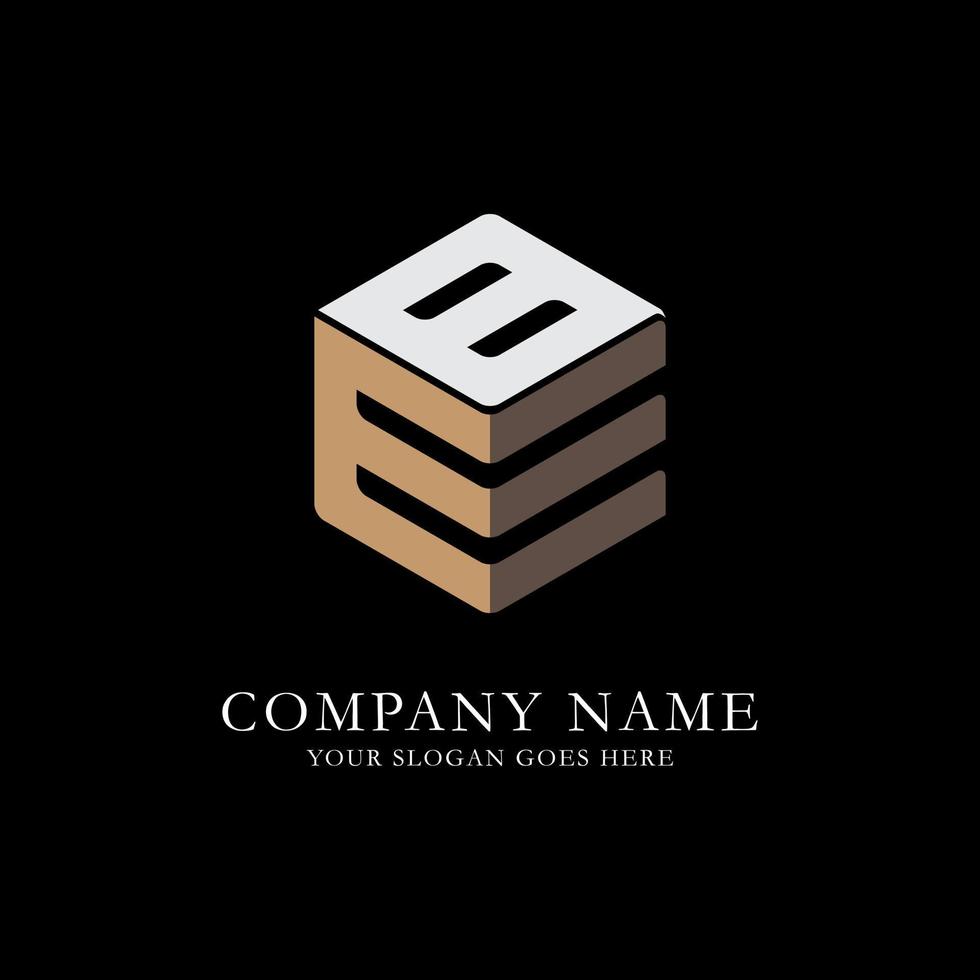 eb eerste brief logo inspiratie, e en b combinatie logo vector met zeshoekig idee