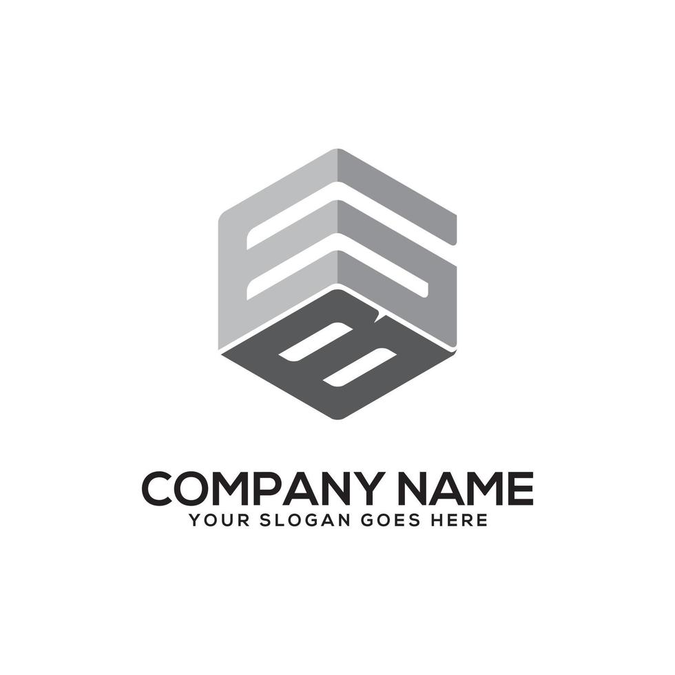 nl eerste brief logo inspiratie, g en b combinatie logo vector met zeshoekig idee