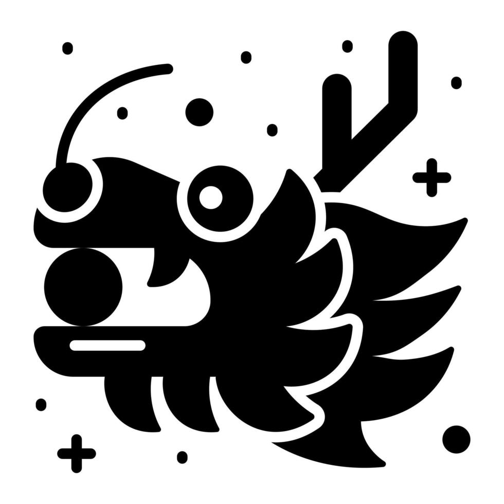 Chinese symbool van draak mooi vector ontwerp