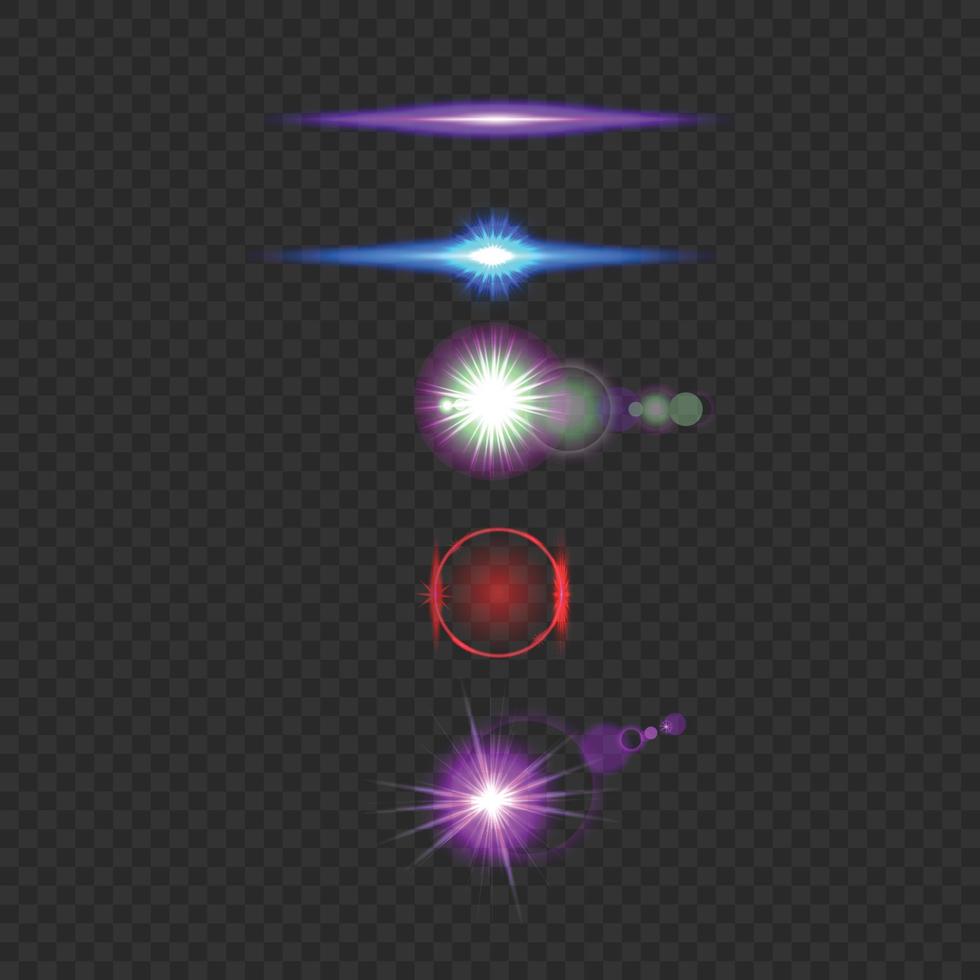 gloed Lens straal spotlight reeks vector