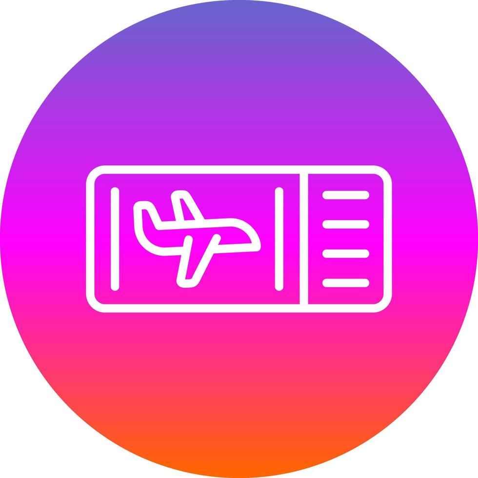 vlak ticket vector icoon ontwerp