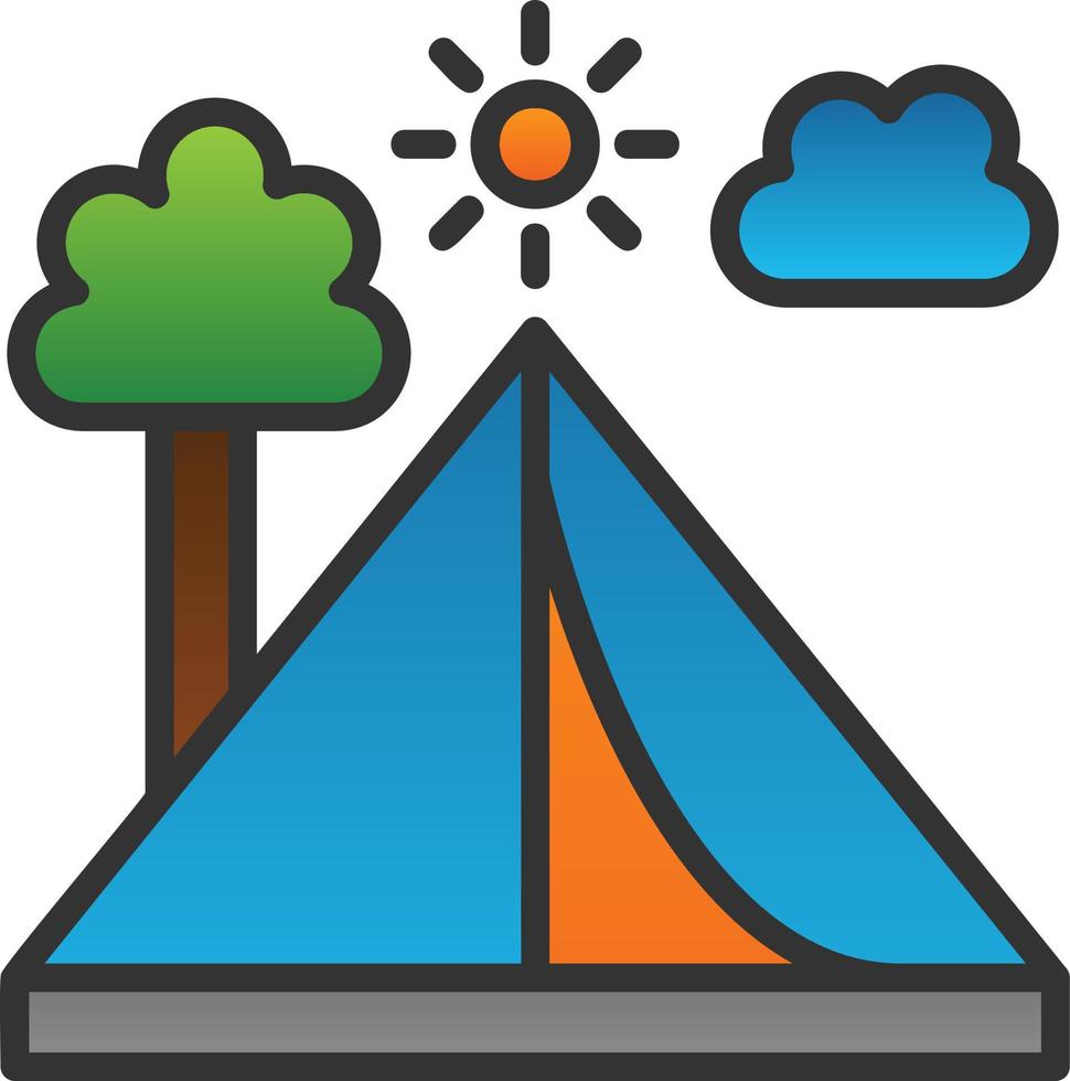 tent vector icoon ontwerp