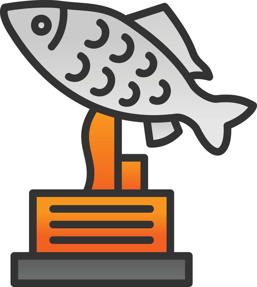 visvangst trofee vector icoon ontwerp