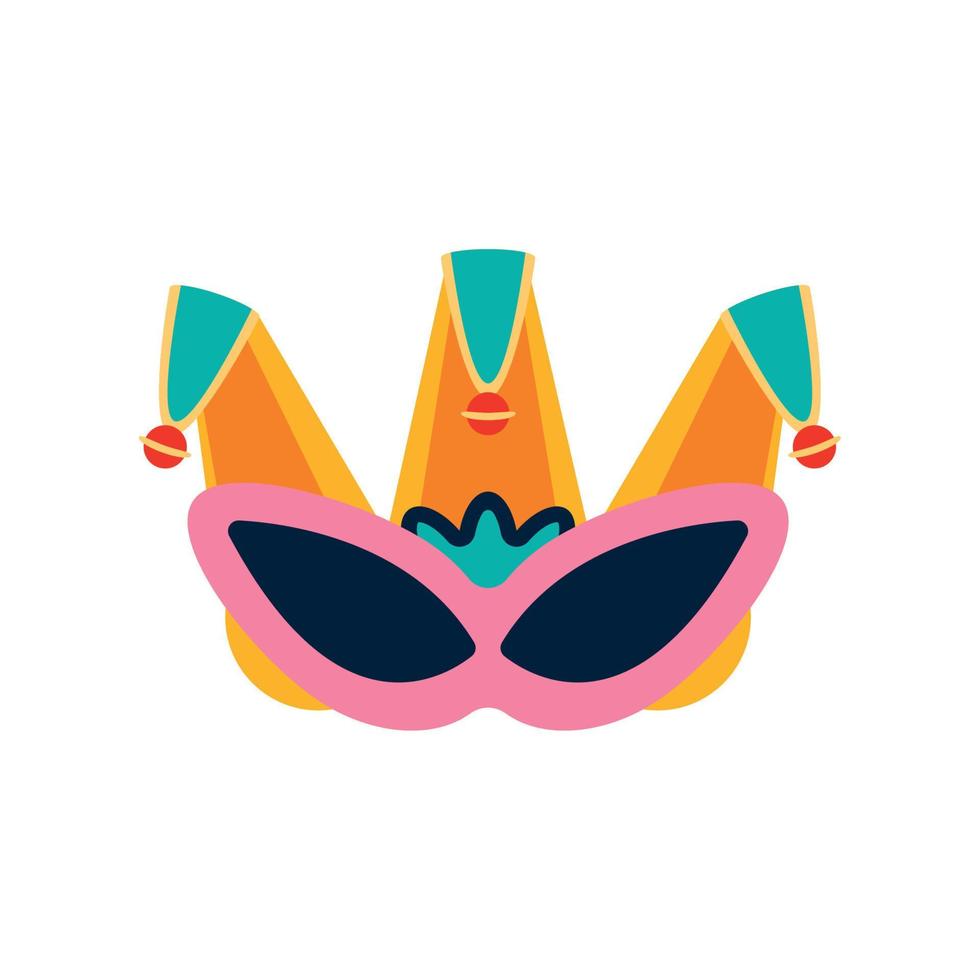 roze mardi gras masker vector