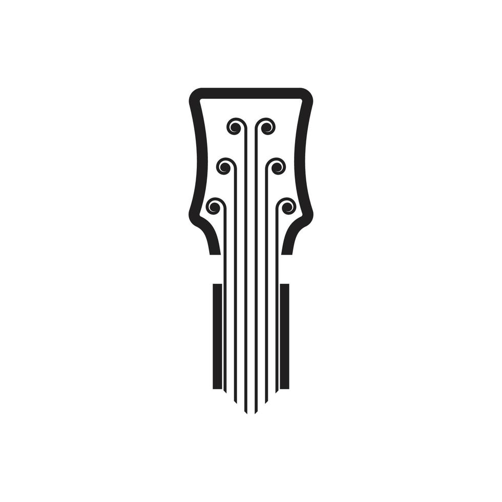 gitaar logo ontwerp icoon en symbool vector