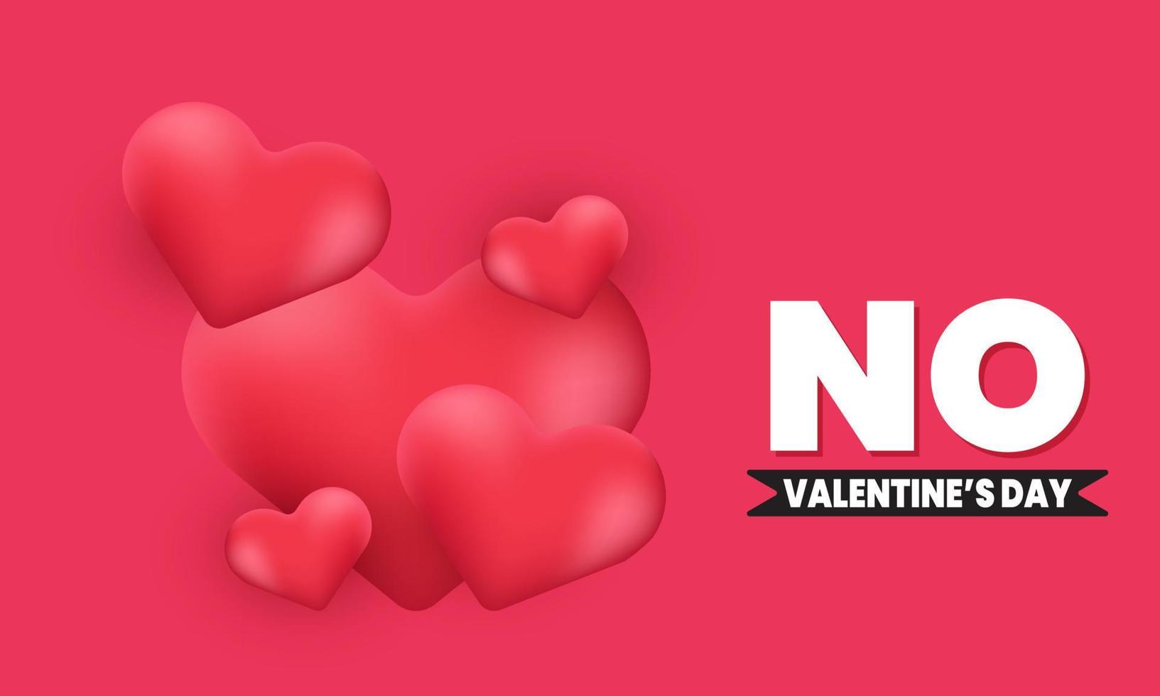 voorraad vector anti valentijnsdag dag embleem Nee liefde rood achtergrond