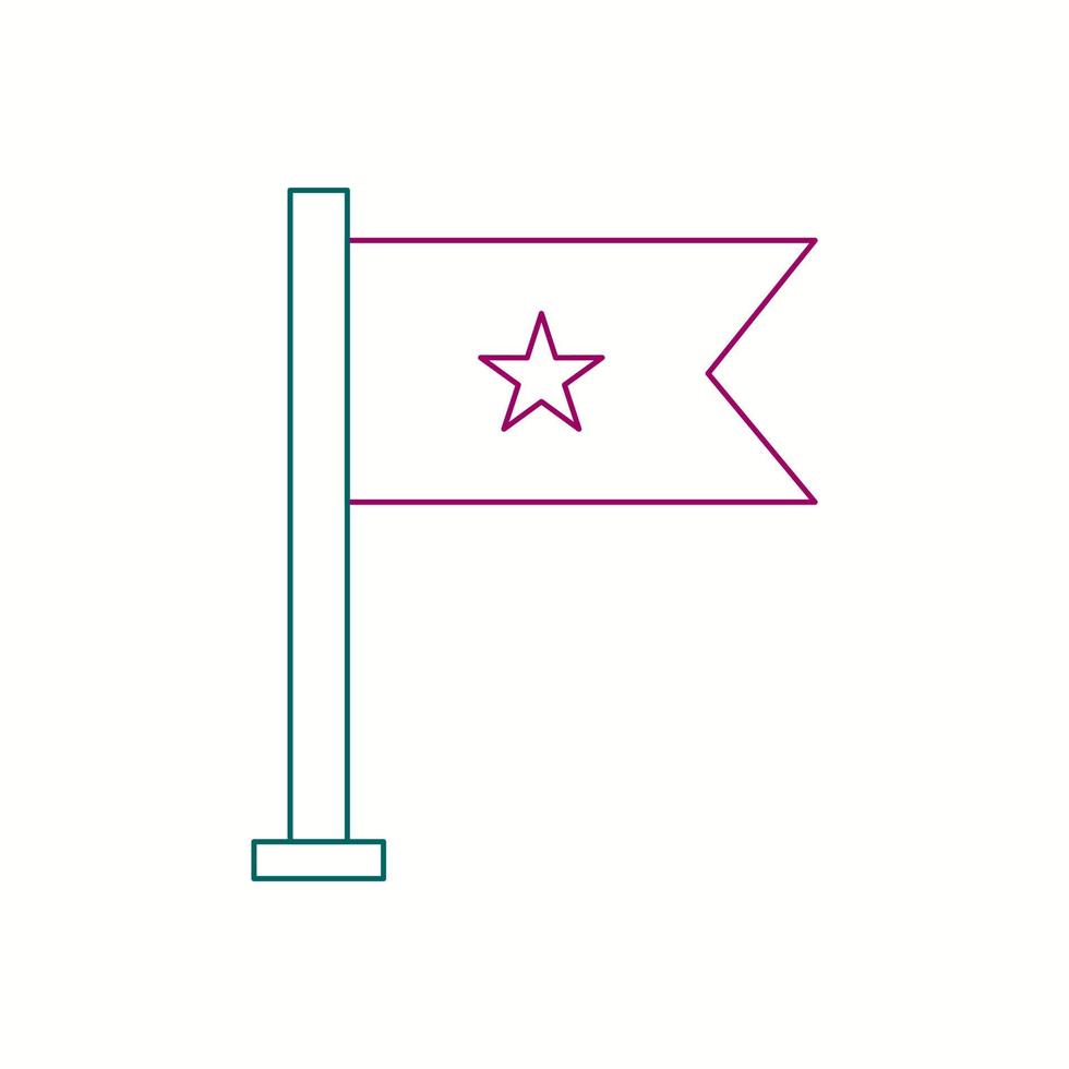 mooi vlag vector lijn icoon
