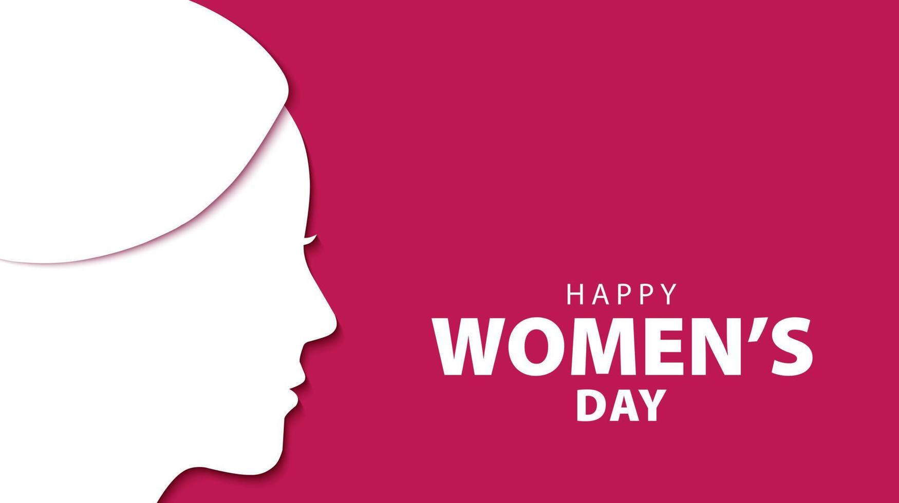 gelukkig Internationale vrouwen dag. maart 8e. minimalistische ontwerp vrouwen dag concept. roze achtergrond voor groet kaarten, spandoeken, affiches. vector illustratie