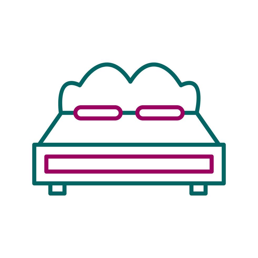 tweepersoonsbed vector icon