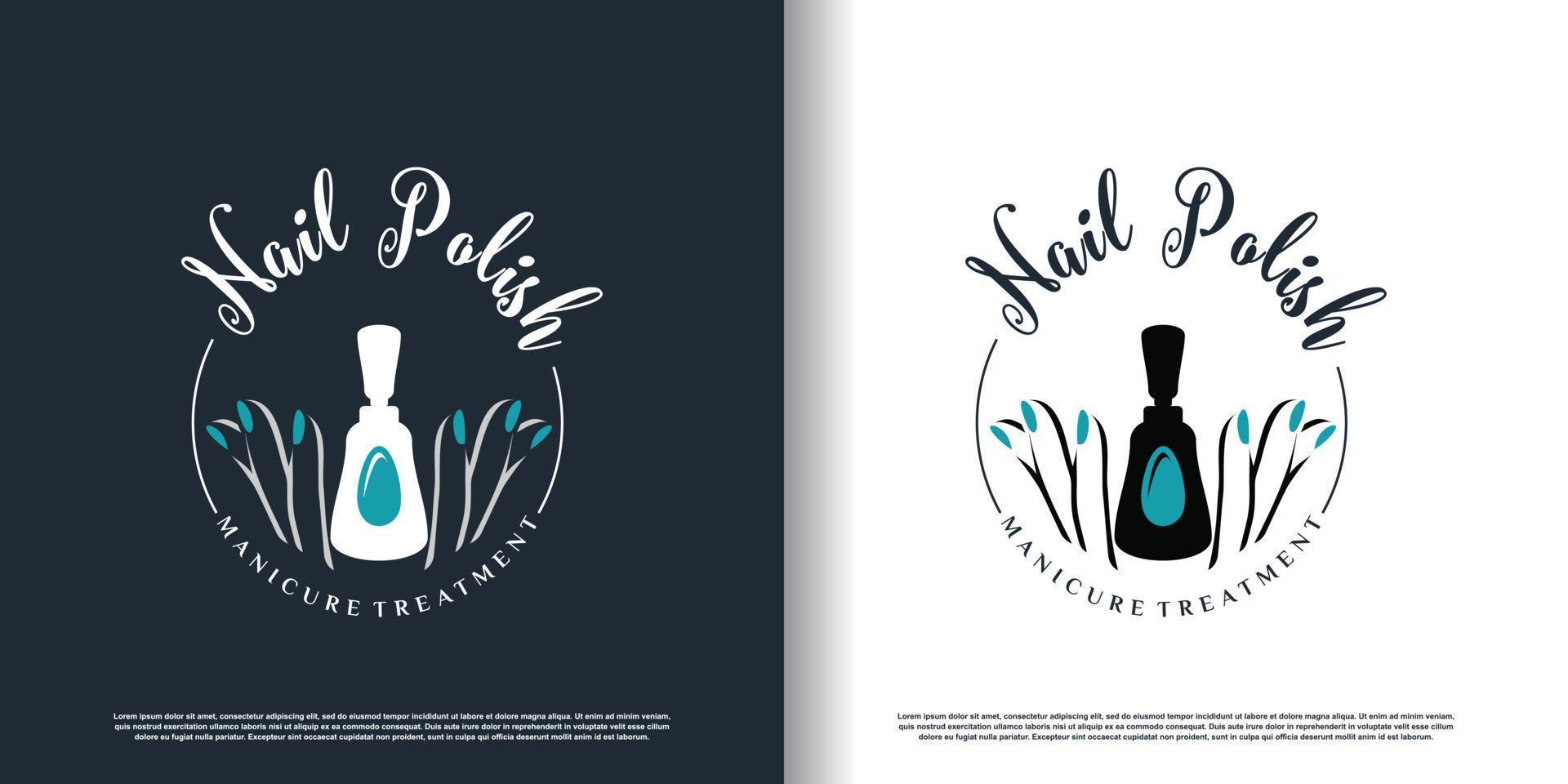 nagel Pools logo icoon met modern creatief en uniek concept premie vector