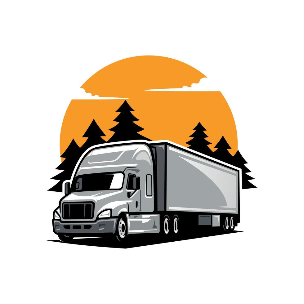 vrachtvervoer bedrijf illustratie logo vector