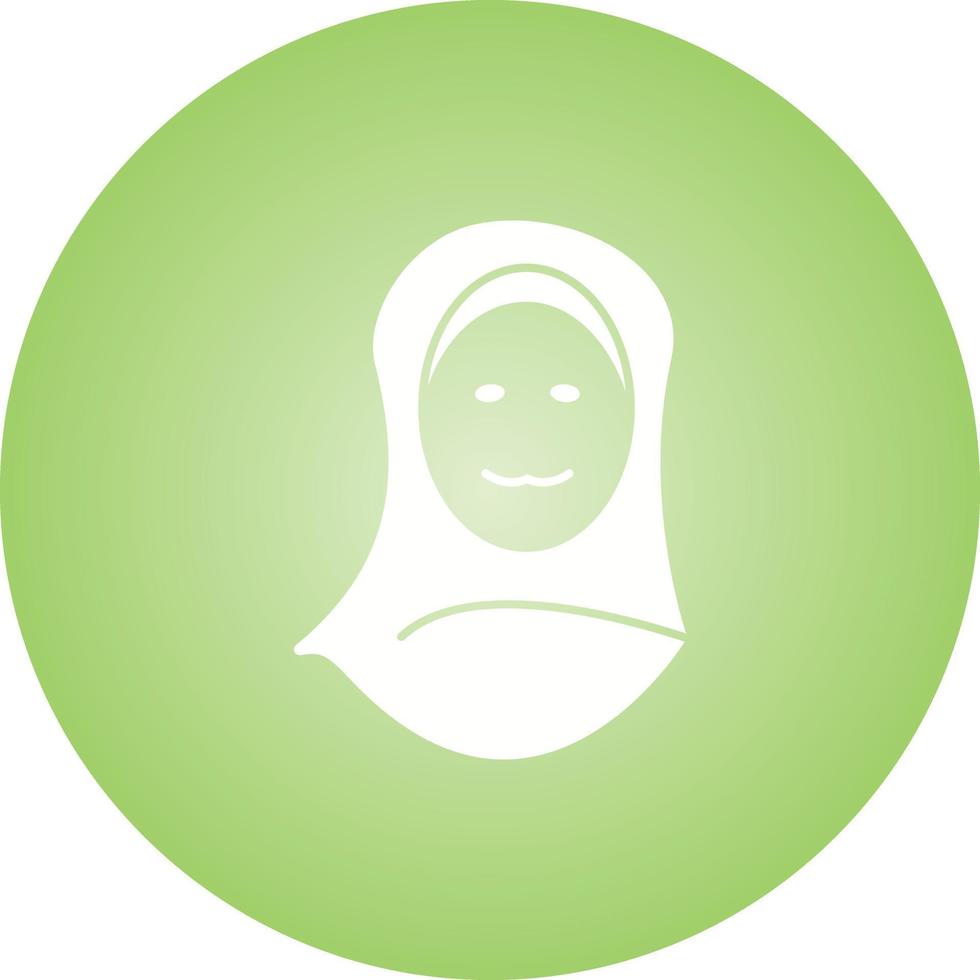 mooi moslim vrouw glyph vector icoon