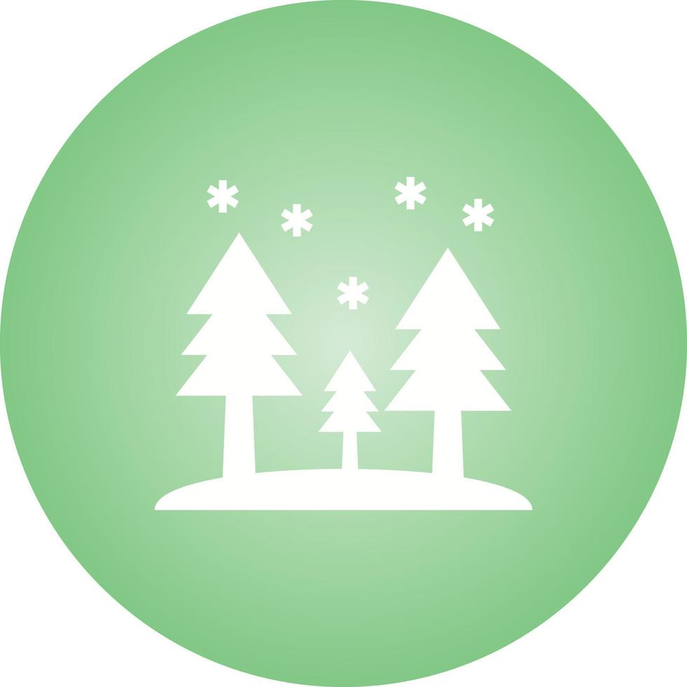 mooi sneeuw in bomen glyph vector icoon