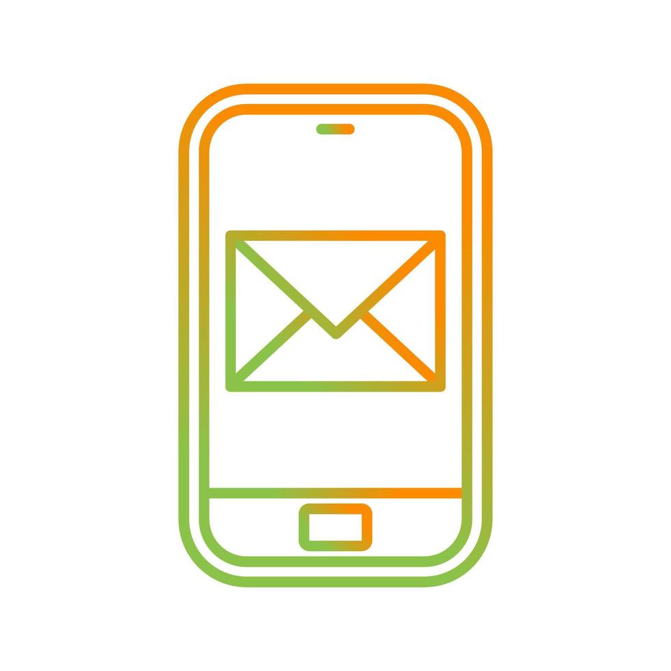 smartphone mail vector icoon