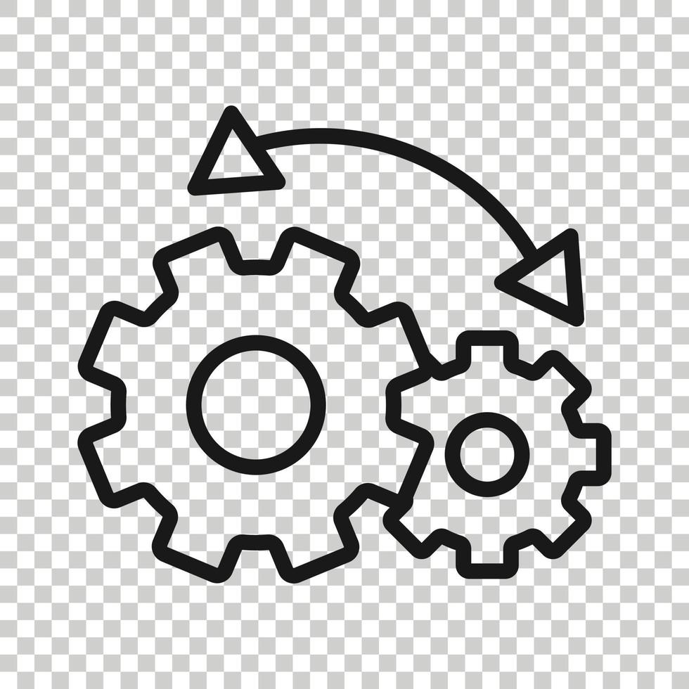 workflow icoon in vlak stijl. uitrusting effectief vector illustratie Aan wit geïsoleerd achtergrond. werkwijze organisatie bedrijf concept.