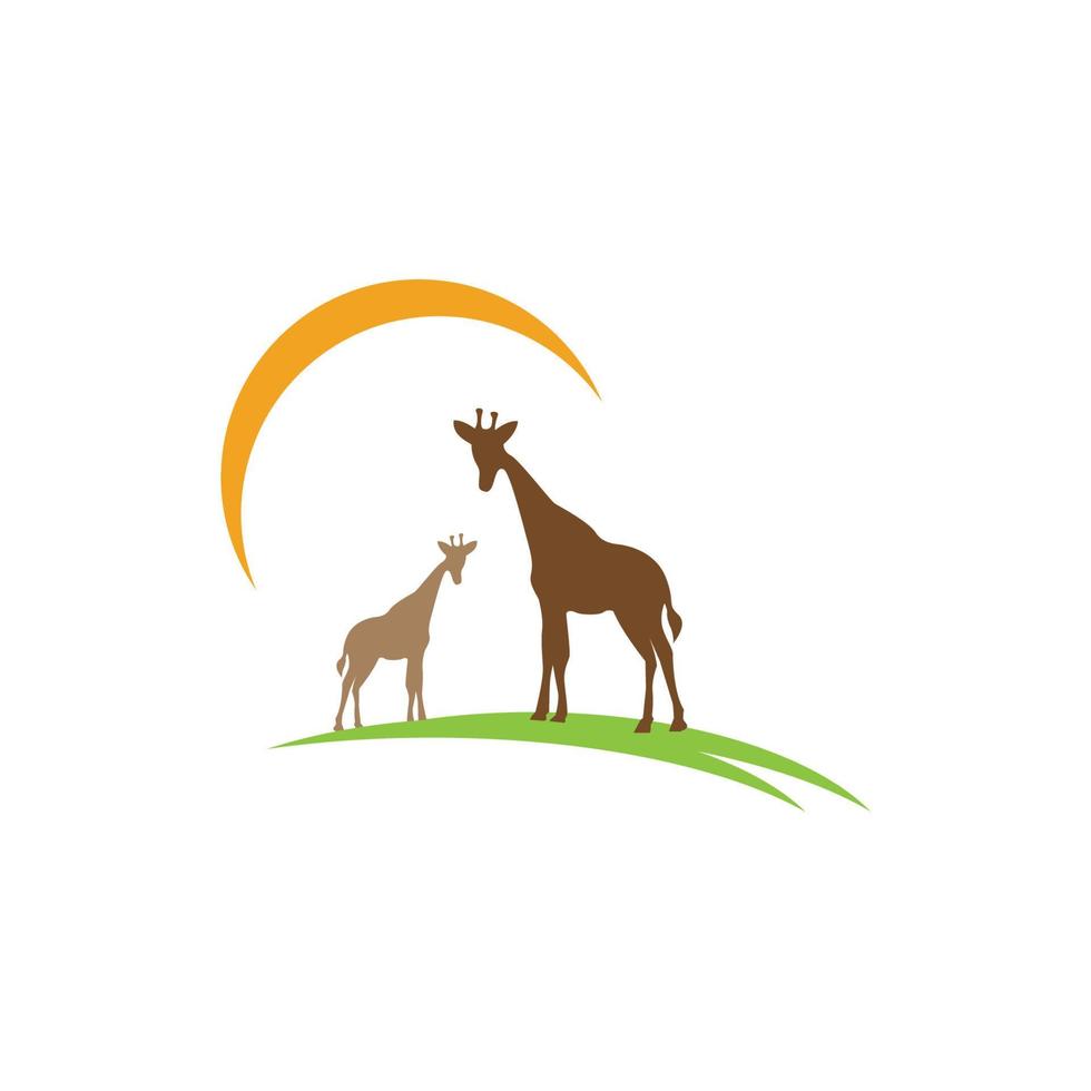 giraffe sjabloon vector icoon illustratie