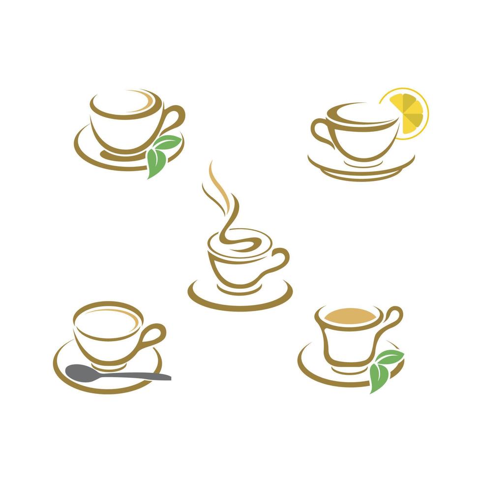 koffiekopje logo sjabloon vector