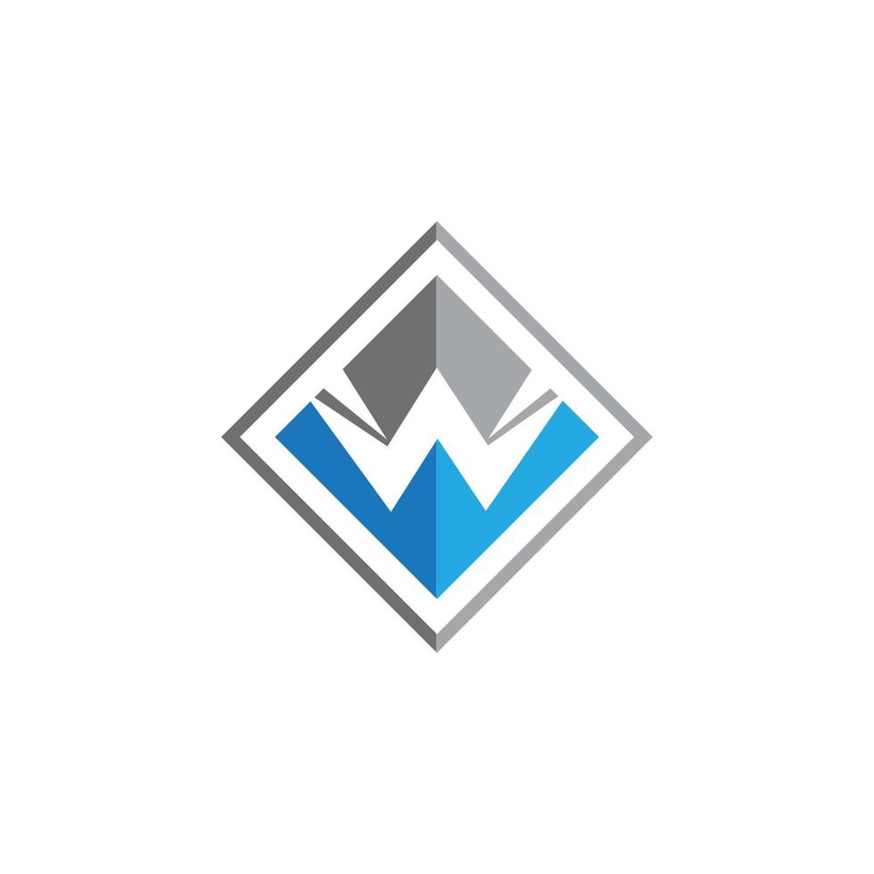 w briefsjabloon logo vector