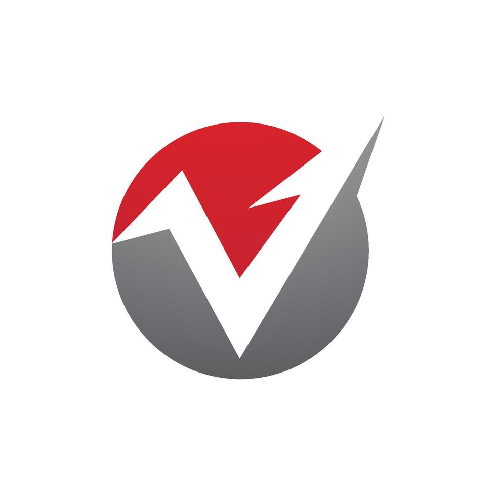 v brief logo sjabloon vector