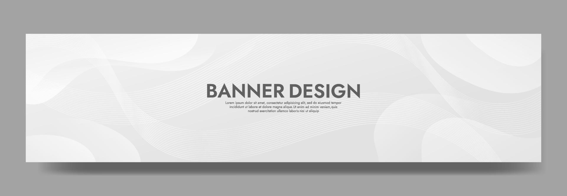 sjabloon voor abstracte witte vloeiende golfbanner vector