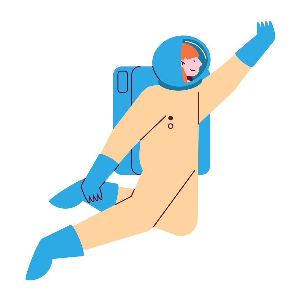 astronaut met blauw helm vector