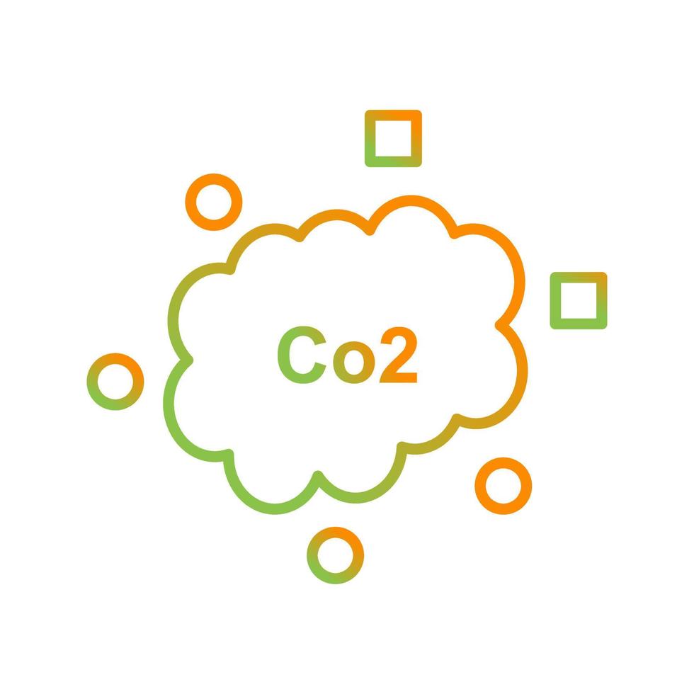 koolstofdioxide vector icoon