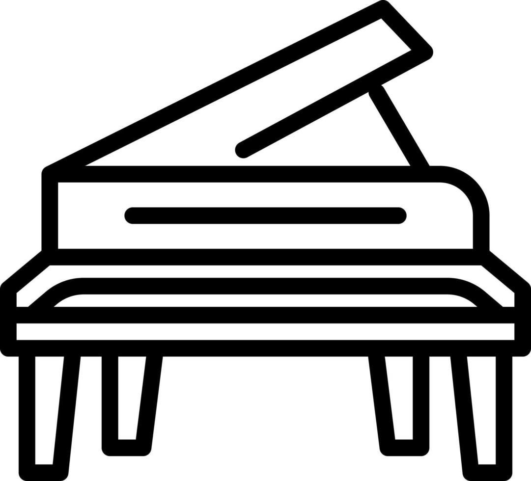 lijn icoon voor piano vector