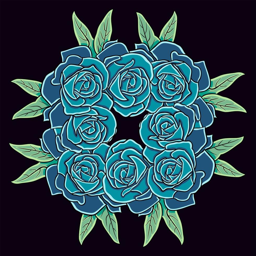 roos bloem gloeiend vector illustratie