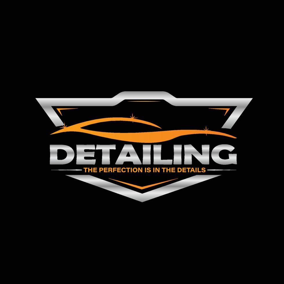 auto detaillering en automotive insigne logo ontwerp vector