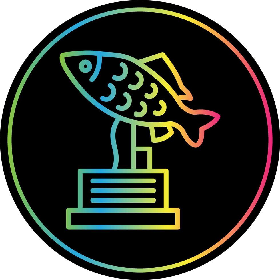 visvangst trofee vector icoon ontwerp