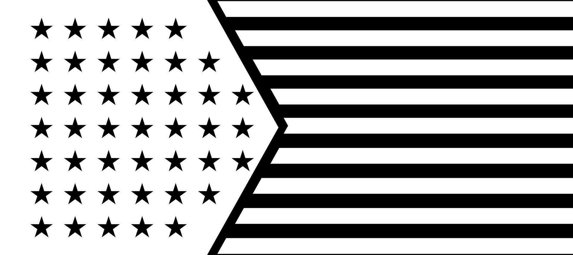 Verenigde Staten van Amerika vlag achtergrond zwart en wit ontwerp behang vector