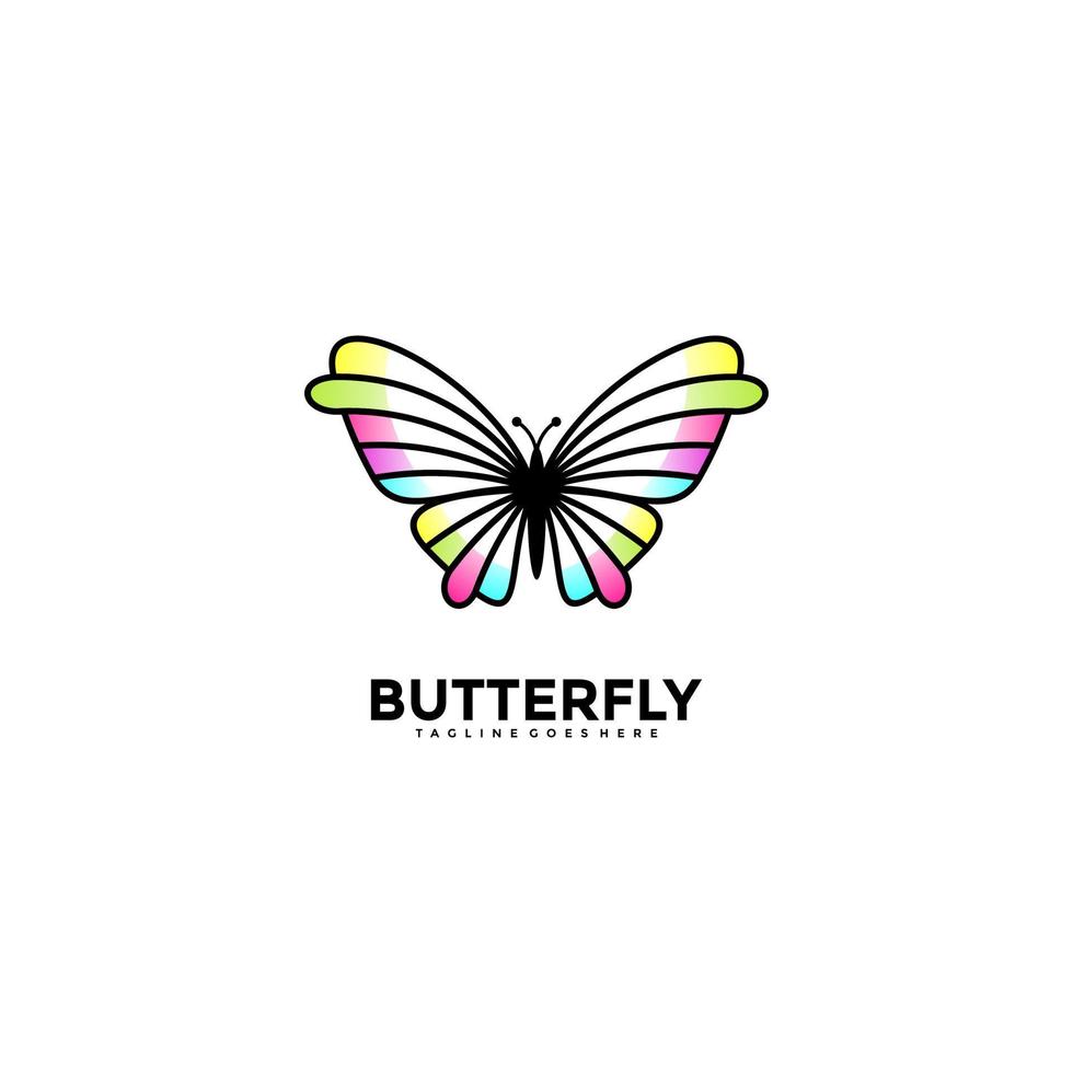 vector illustratie van kleurrijk vlinder logo.