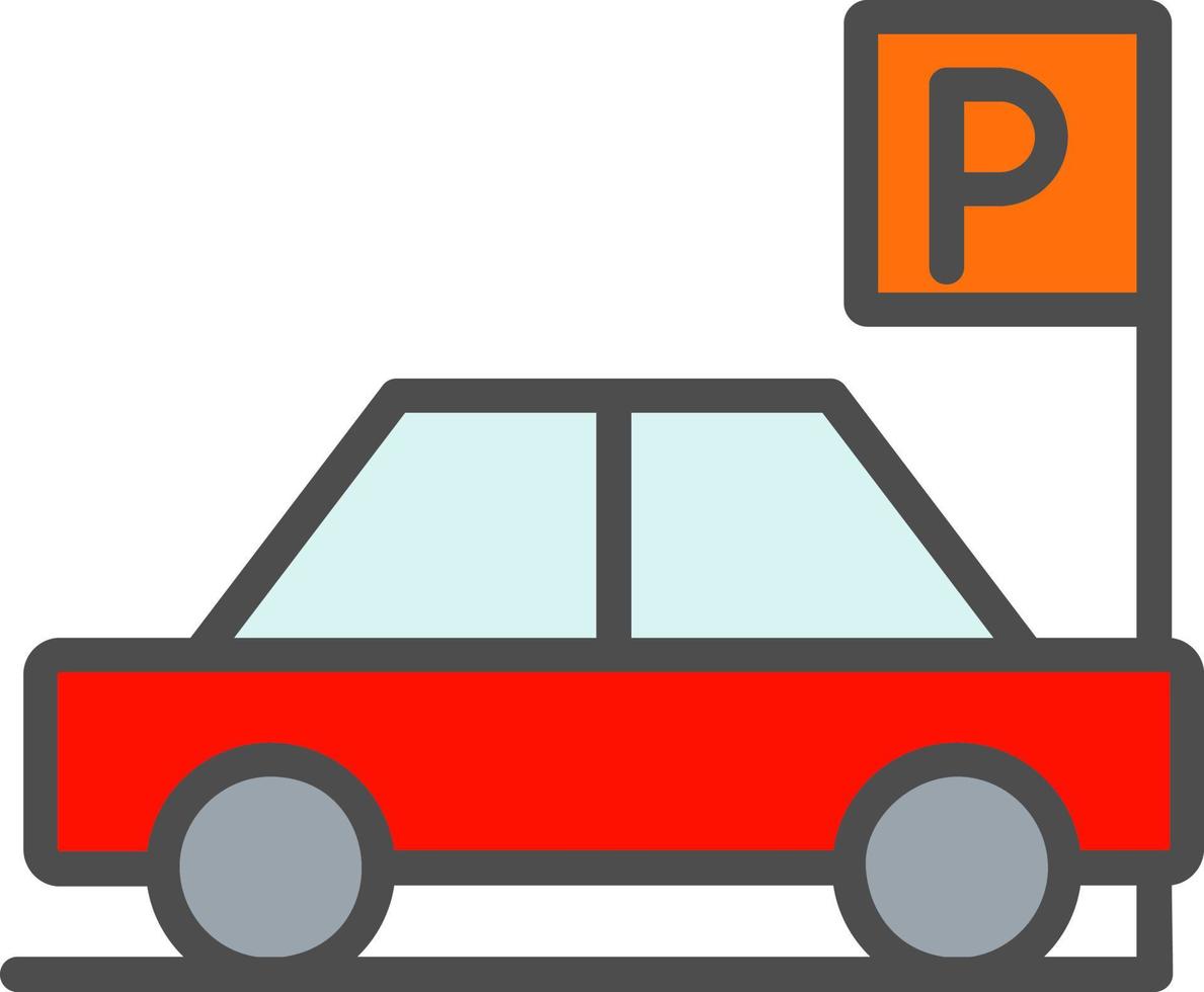 auto parkeren vector icon