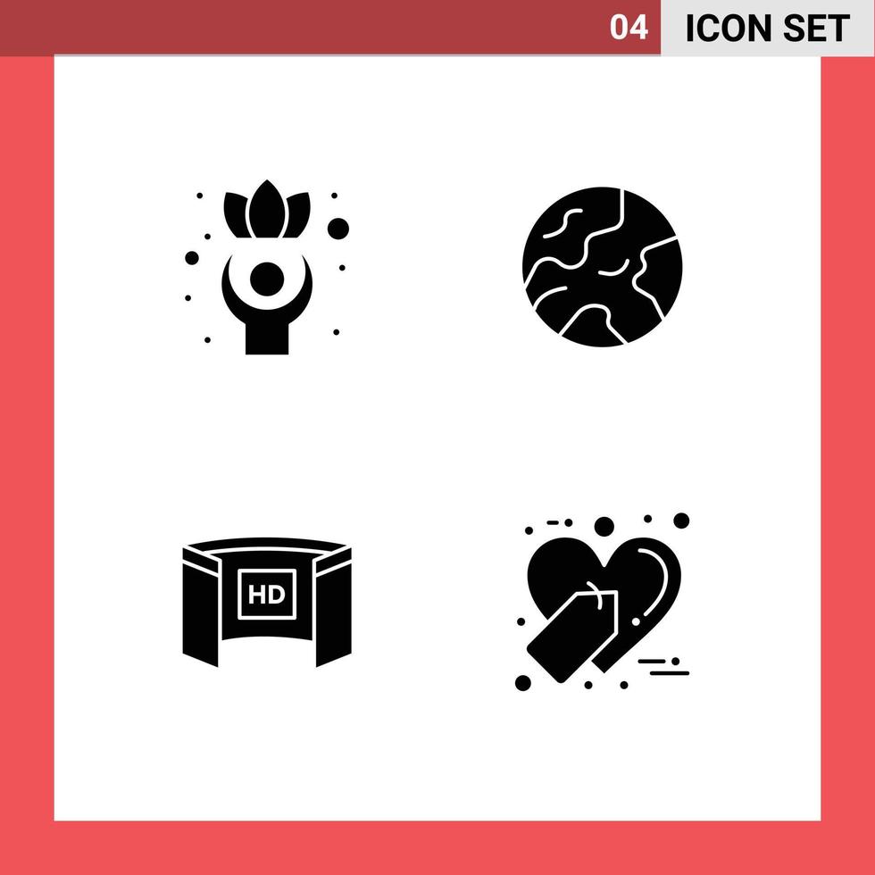 voorraad vector icoon pak van 4 lijn tekens en symbolen voor oefening scherm welzijn wereldwijd hd bewerkbare vector ontwerp elementen