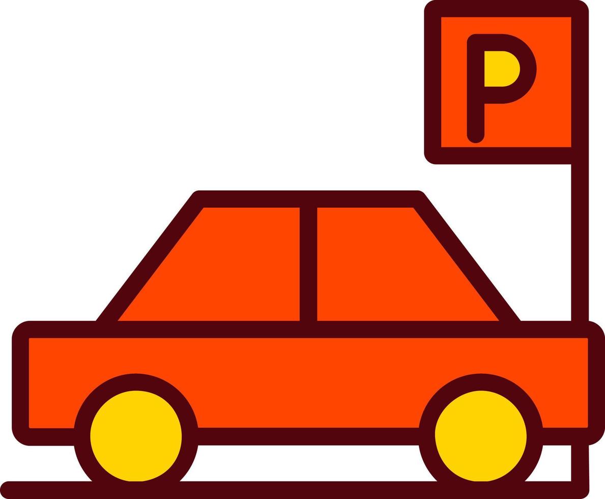 auto parkeren vector icon