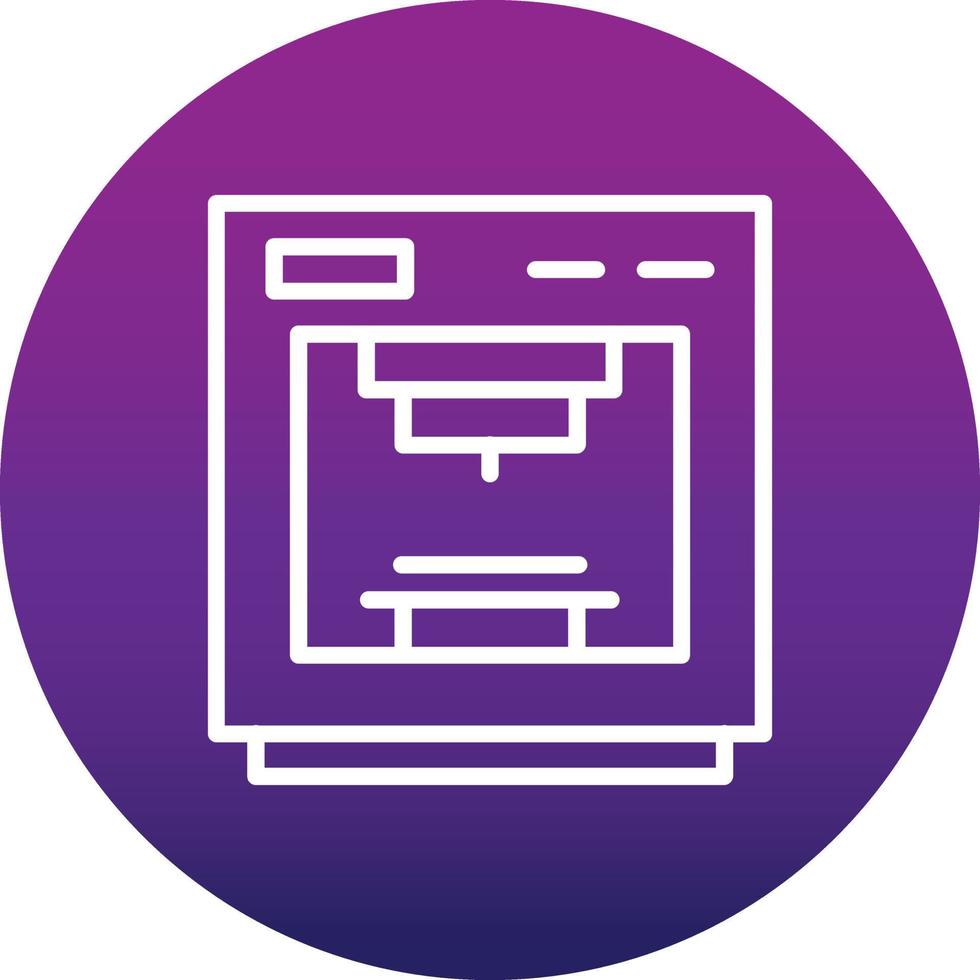 3D-printer vector pictogram