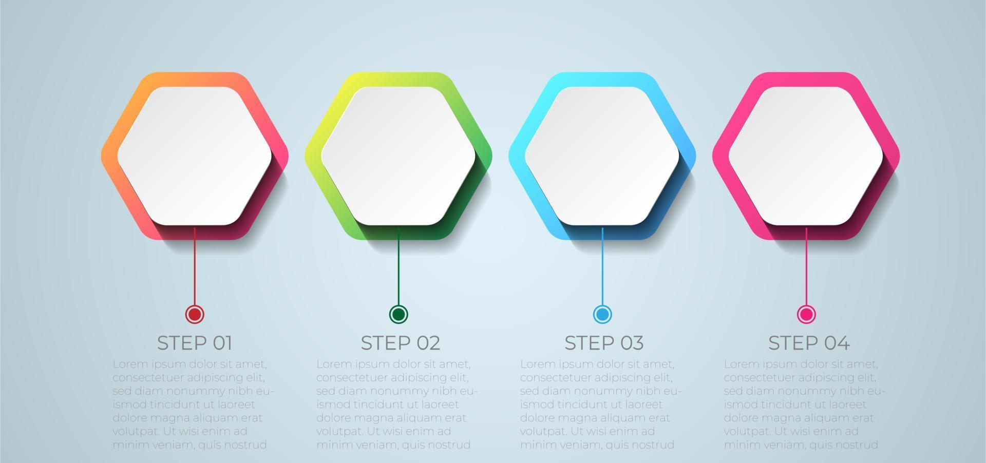 bedrijf infografisch. infographic ontwerp sjabloon. de infographic zeshoeken kan worden gebruikt voor workflow lay-outs, diagrammen, spandoeken, en web ontwerp. vector illustratie tijdlijn infographics ontwerp