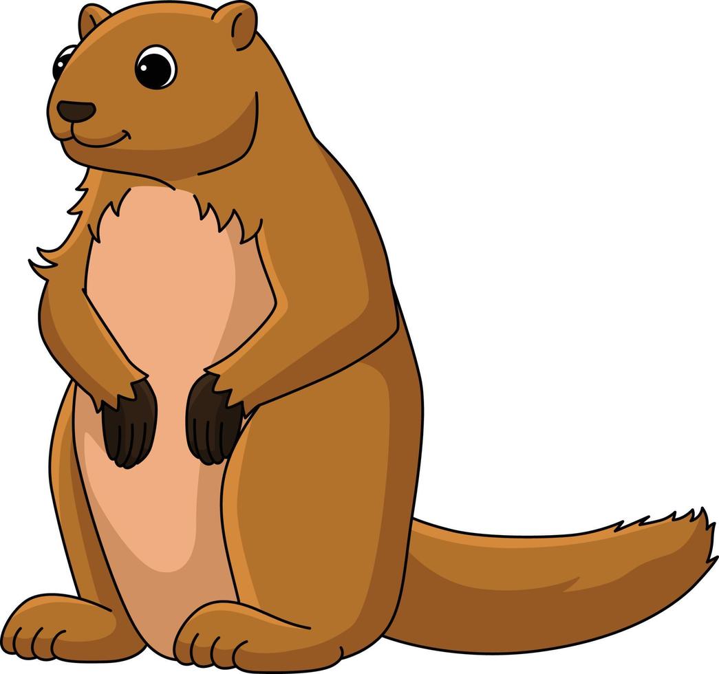 marmot dier tekenfilm gekleurde clip art illustratie vector