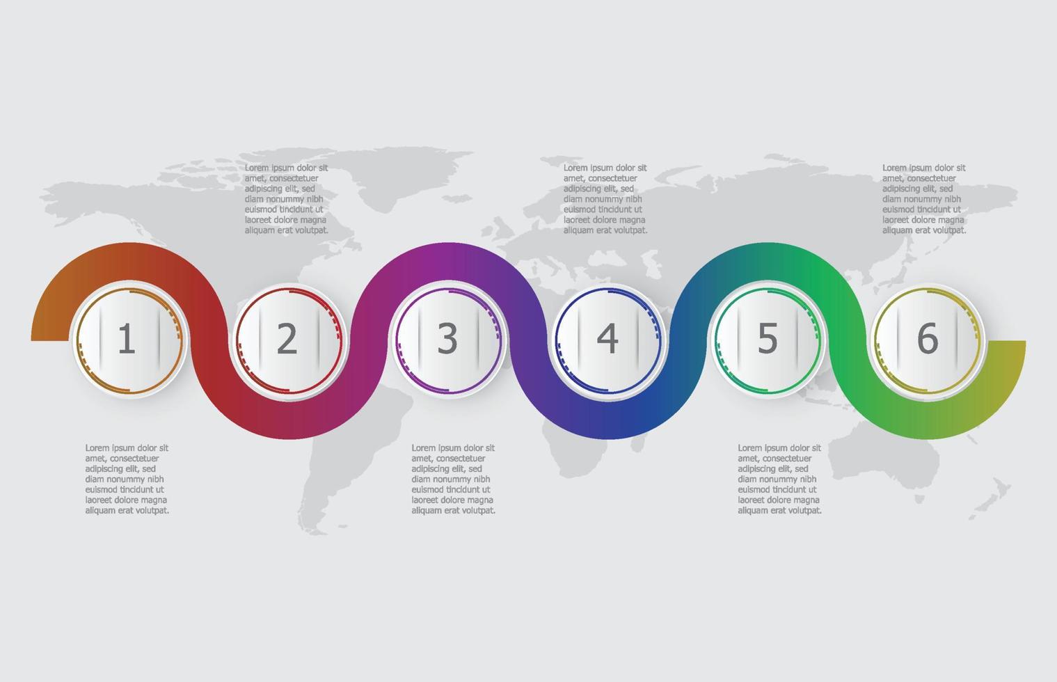 infographic sjabloon van werkwijze stap tijdlijn modern elektronisch cirkel , presentatie infographic vector