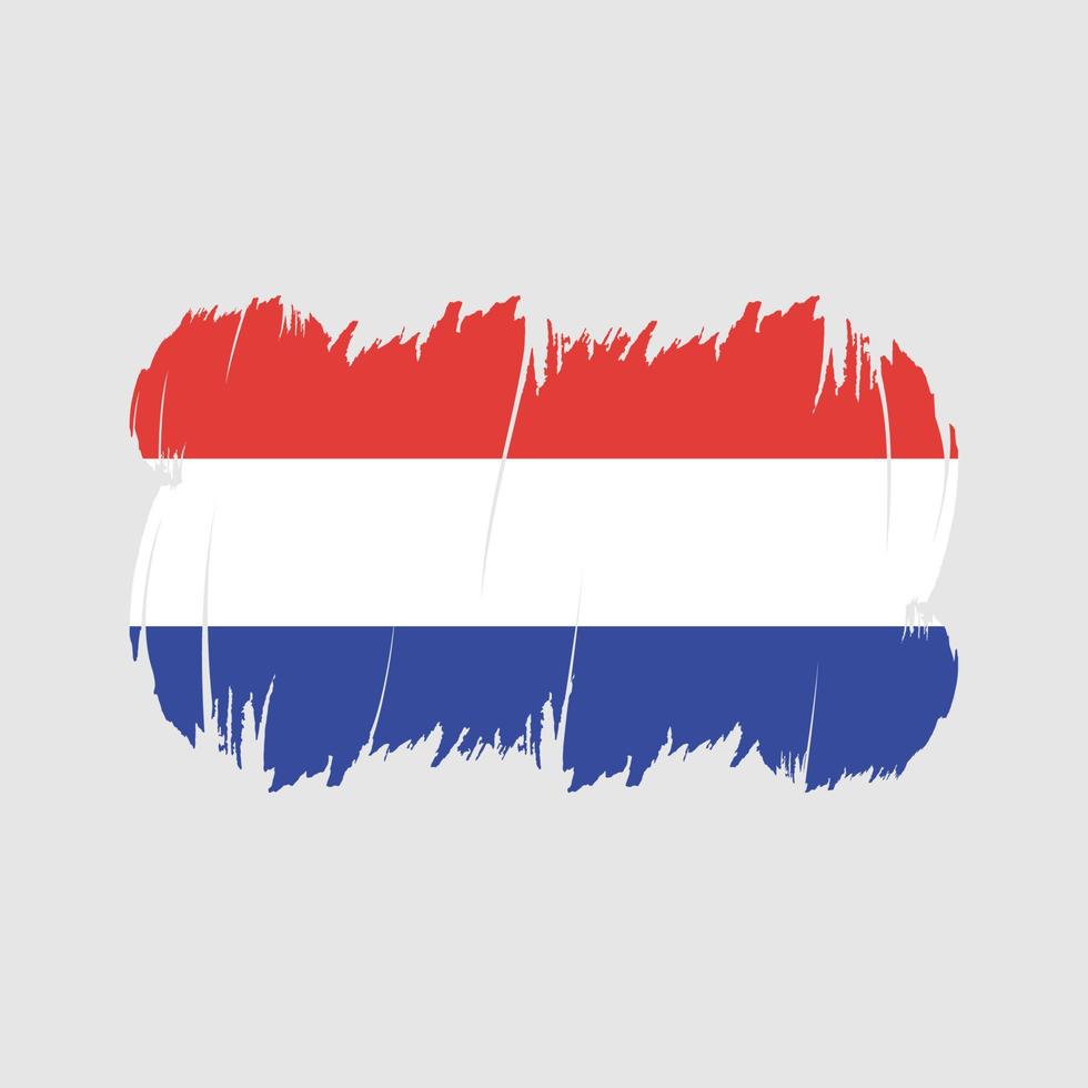 Nederland vlag borstel vector