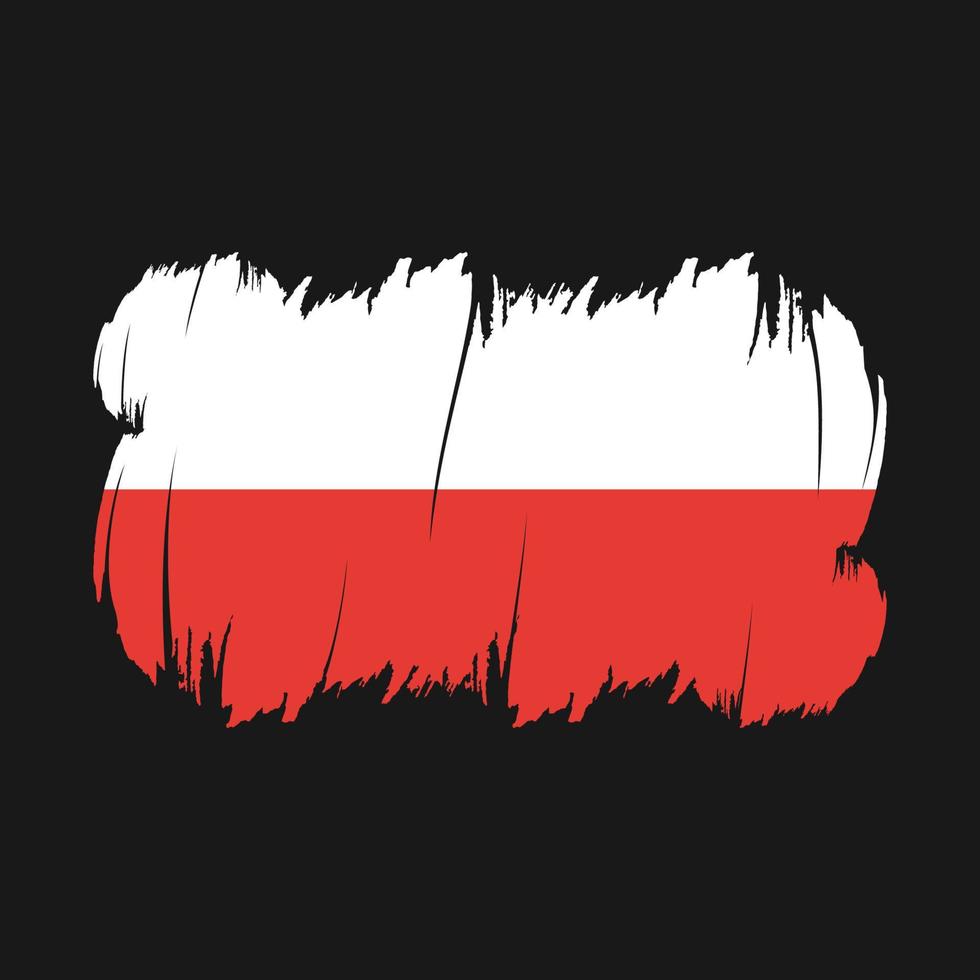 Polen vlag borstel vector