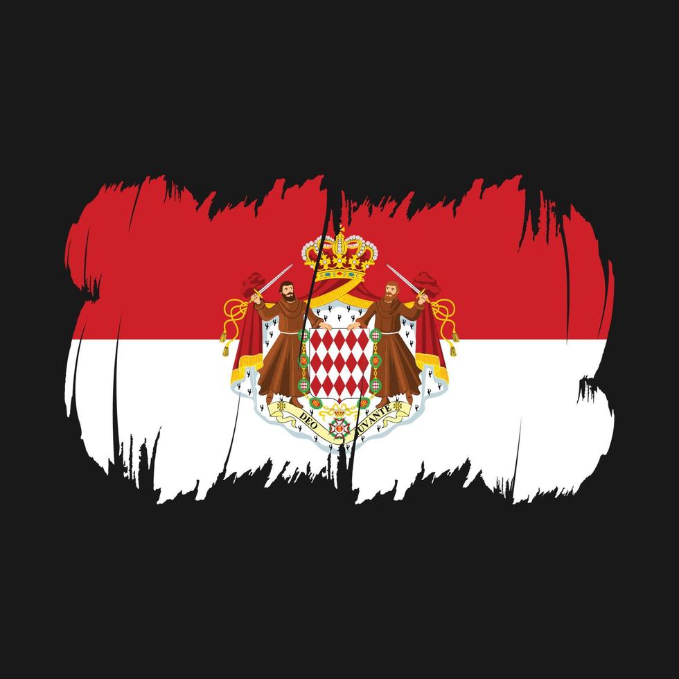 Monaco vlag borstel vector