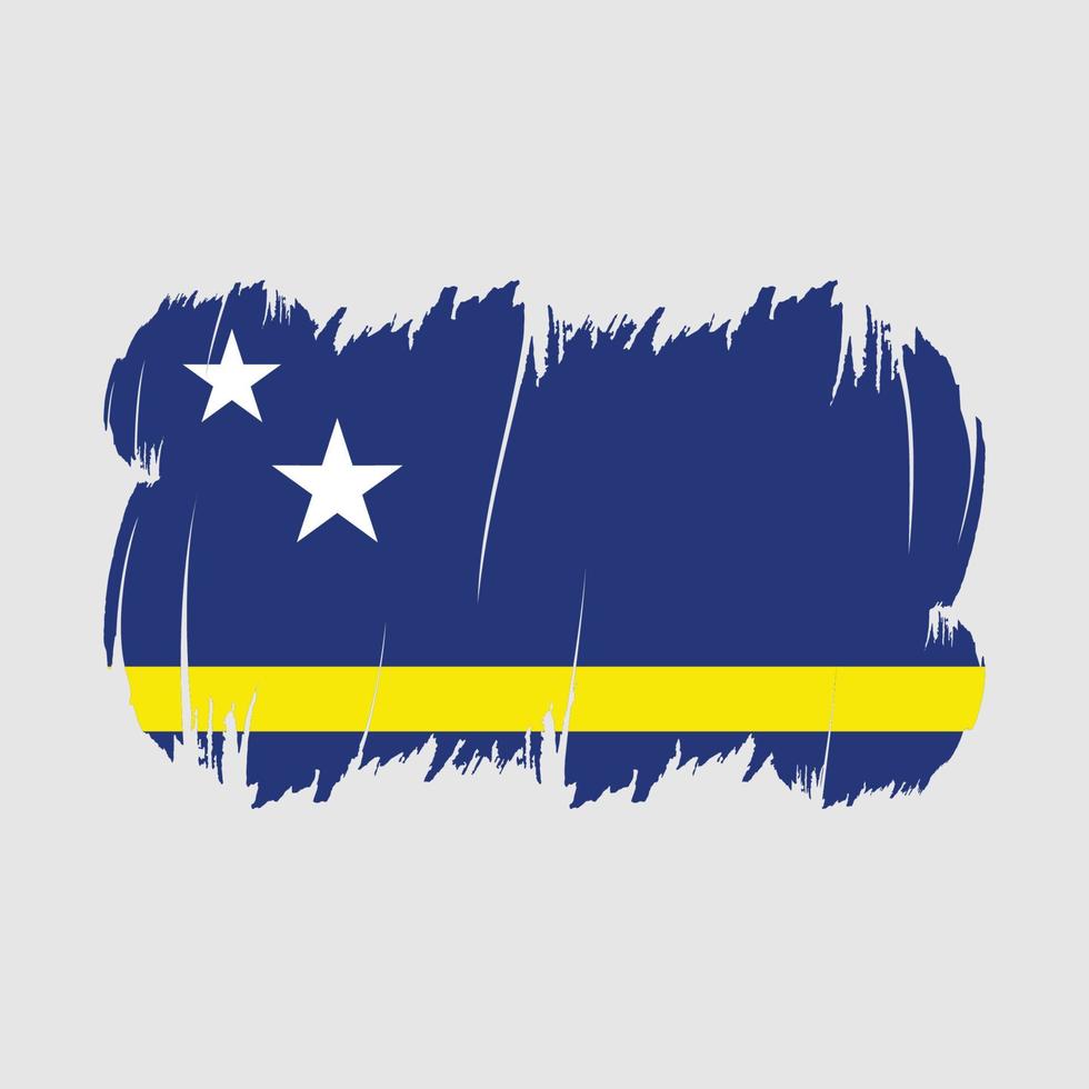 Curacao vlag borstel vector