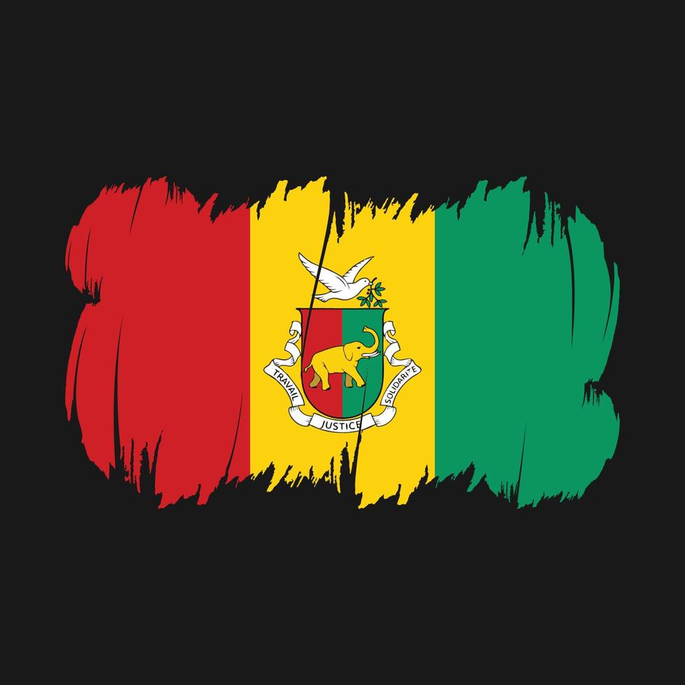 Guinea vlag borstel vector