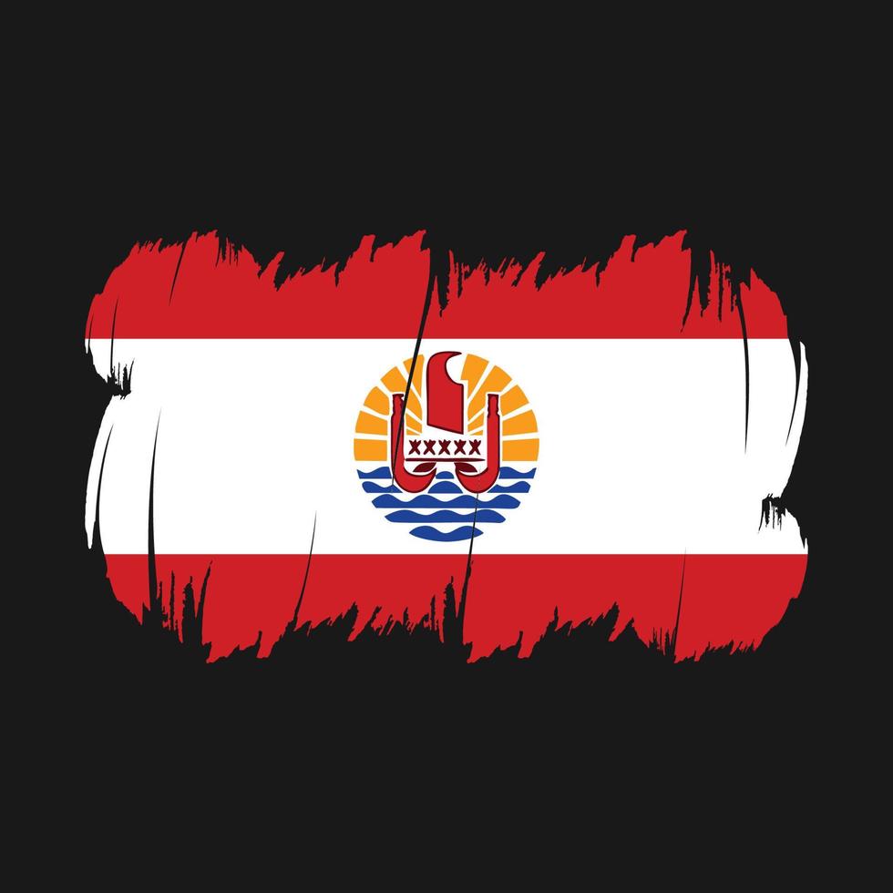 Frans Polynesië vlag borstel vector