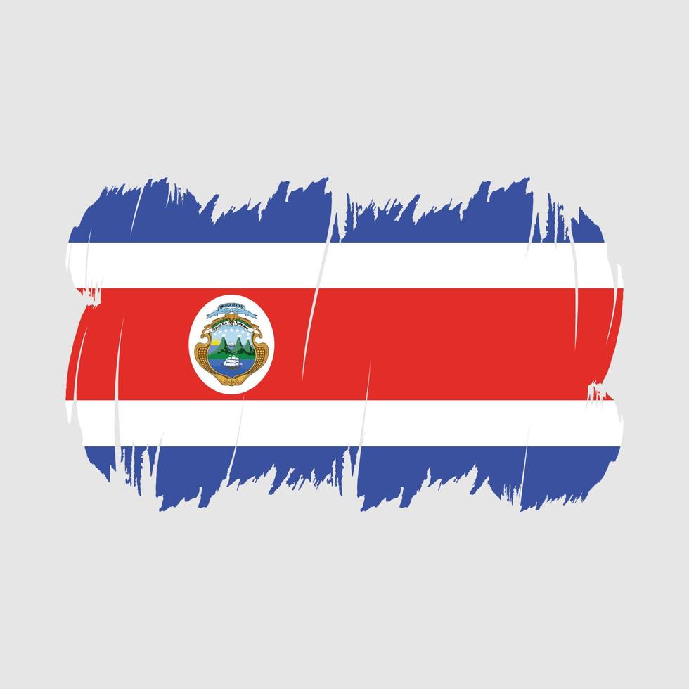 costa rica vlag borstel vector