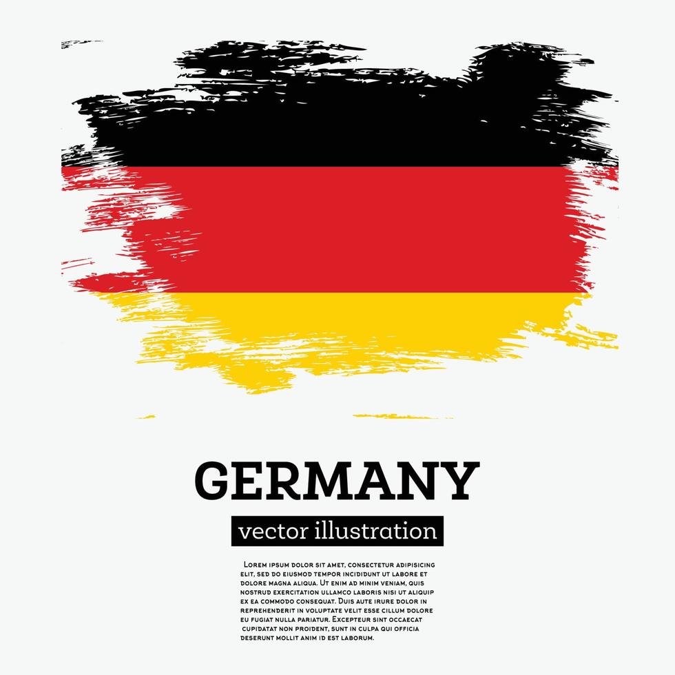 Duitsland vlag met borstel slagen. vector