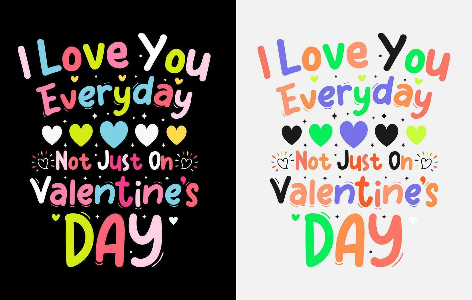 valentijnsdag t overhemd ontwerp vrij, valentijnsdag typografie overhemden, kleur Valentijn t overhemd vector